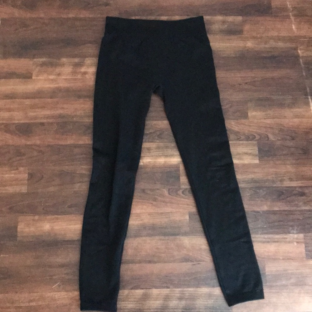 Fleece lined black leggings